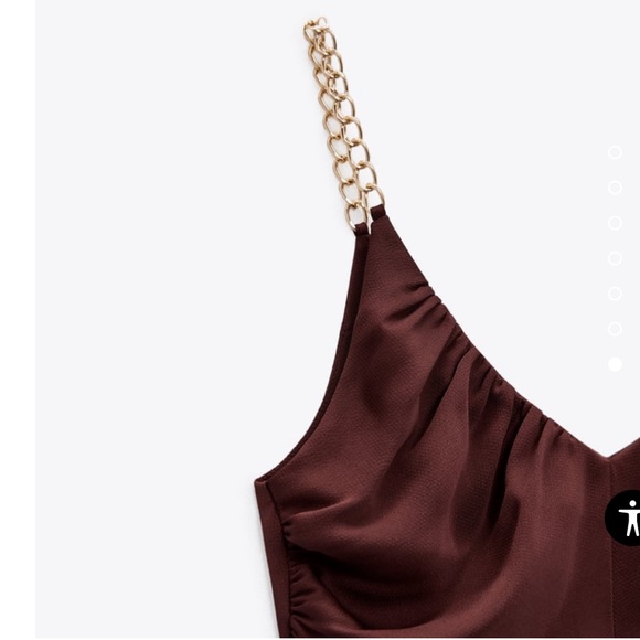 *🛒 FREE WITH PURCHASE* Zara Burgundy Chain Strap Top - Picture 15 of 17